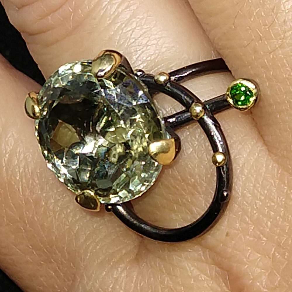 Gorgeous Natural amethyst hand made art ring - Picture 4 of 7